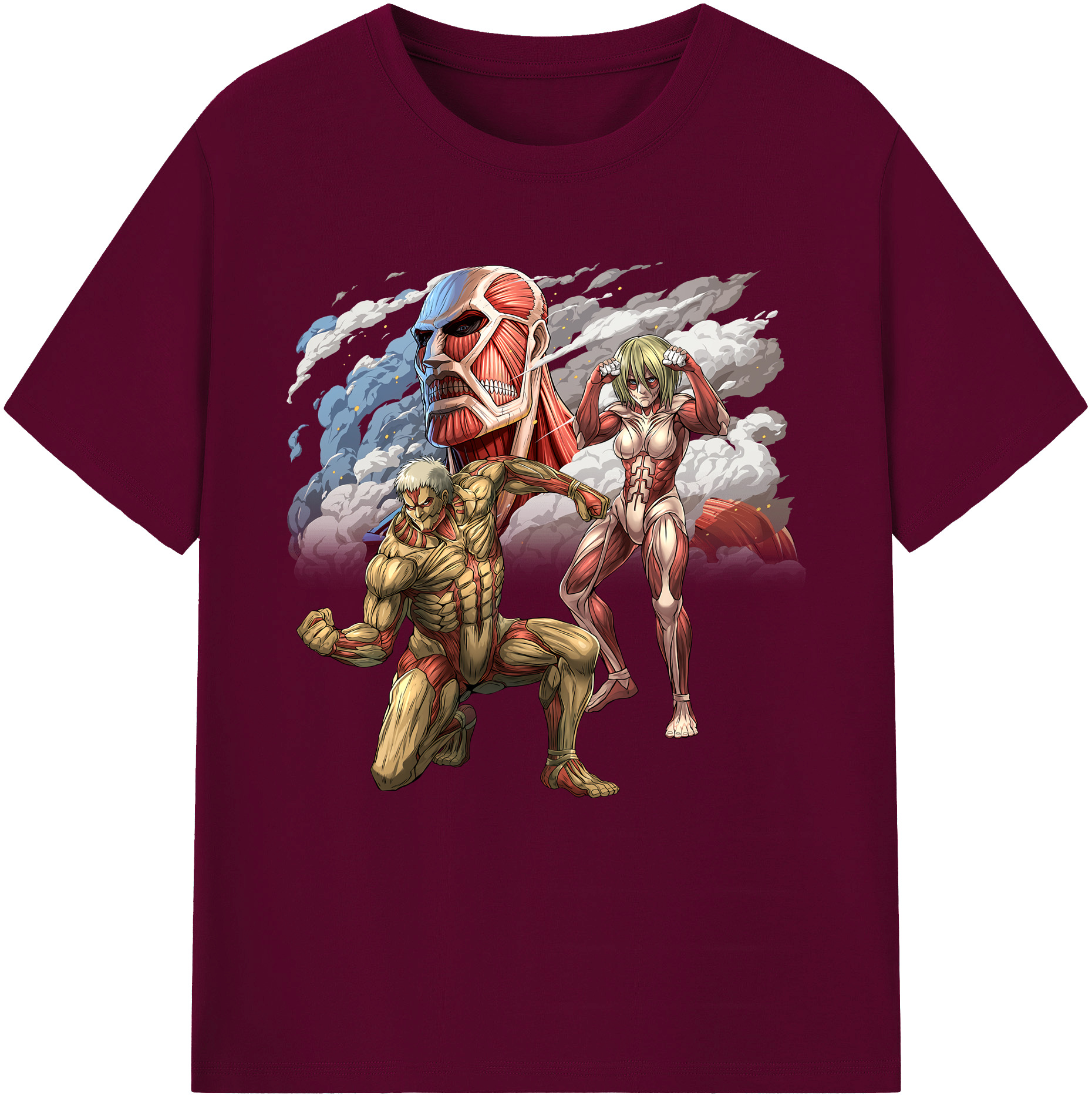 （画像用） 進撃の巨人 Attack on Titan レディースカジュアルプリントTシャツ（綿100％）